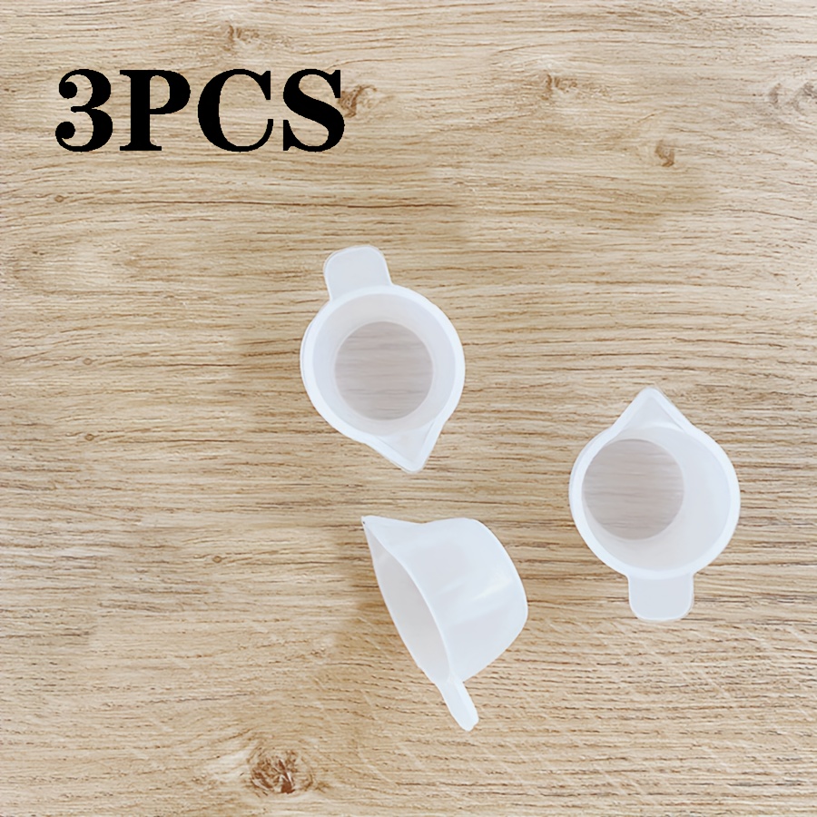 3pcs Silicone Mixing Cup Set / Diy Mixing Cup Set / 3pcs Epoxy Mold Wash-free Measuring Cup Mixing Tool