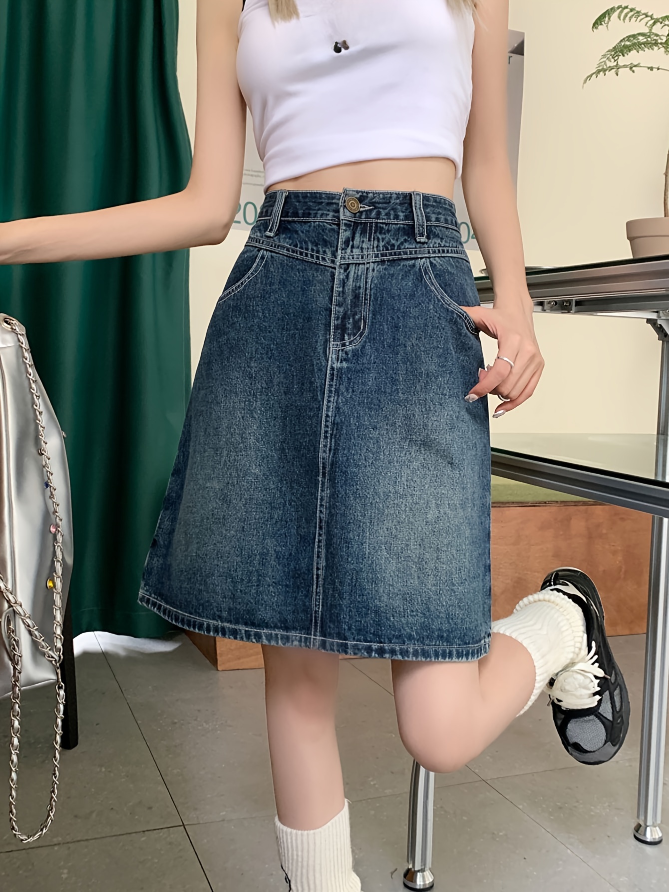 Mesh Mini Skirt Skirt Patterns for Sewing Women Skirt Long Slim Bodycon  Straight Women High-Waist Skirt Solid Skirt Girls Long Denim Skirts 