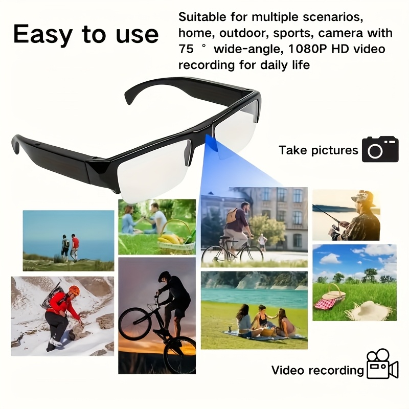 1080HD Smart Glasses | 64GB Storage, Lightweight Body Camera - Image 8