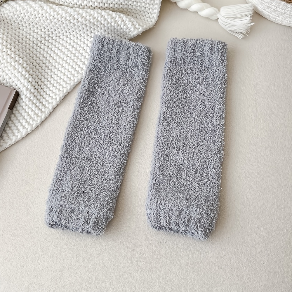 Image of Single Pair Pack Autumn Winter New Thickened Coral Fleece Socks Leg Warmers Knee Pads