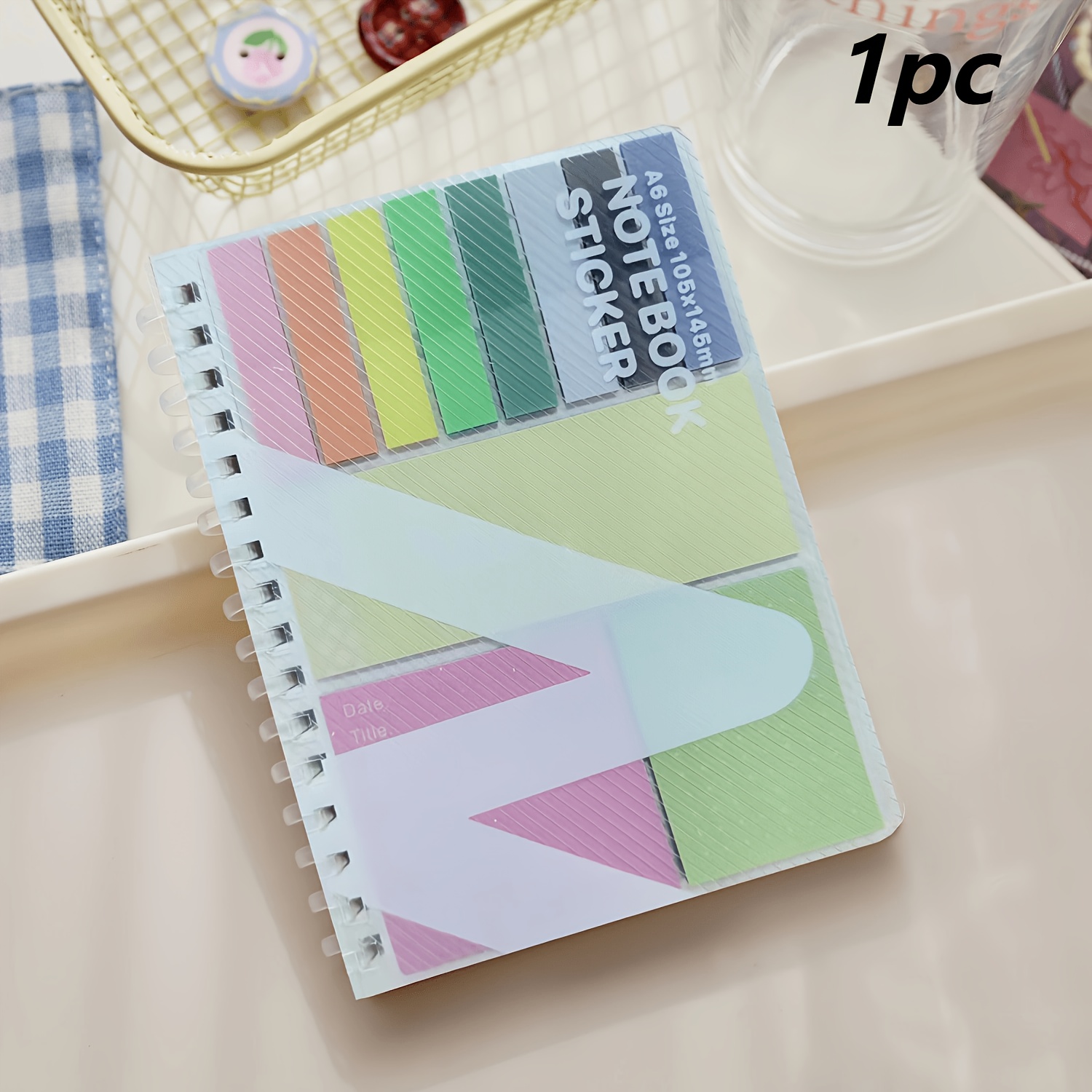 TEMU 280-sheet Pet- Multi-functional Note Book (220 Sticky Notes + 60 Writing Pages) - Coil-bound Design For Easy Page Turning - Portable, Durable &
