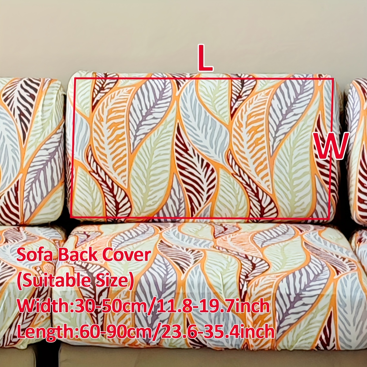 TEMU 1 Housse de coussin de canapé de L, style imprimé, couleur chaude, 1 place, 2 places, 3 places, 4 places et autres tailles au choix, housse de