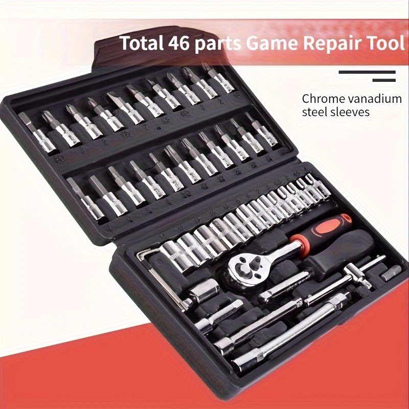 

Complete Auto Repair Tool Kit - Ratchet Wrench & Screwdriver Set, Portable For Cars, Bikes, And Motorcycles