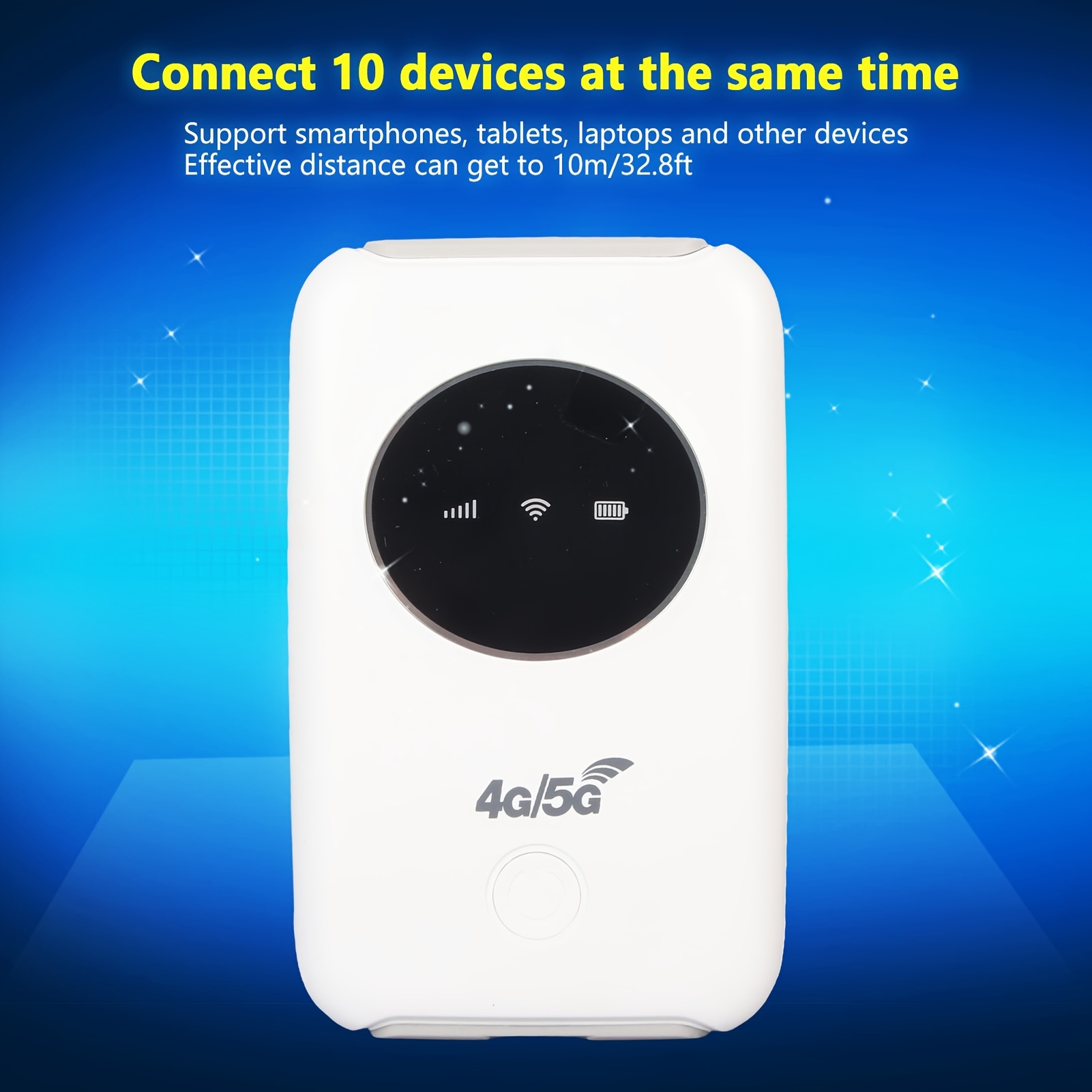 

Mobile , 4g Lte 5g Wifi Hotspot 300mbps Modem Up To 10 Devices, Sim Slot, 3200mah Battery, Wireless Portable Wifi Device For Travel, Business Trip, Outdoor