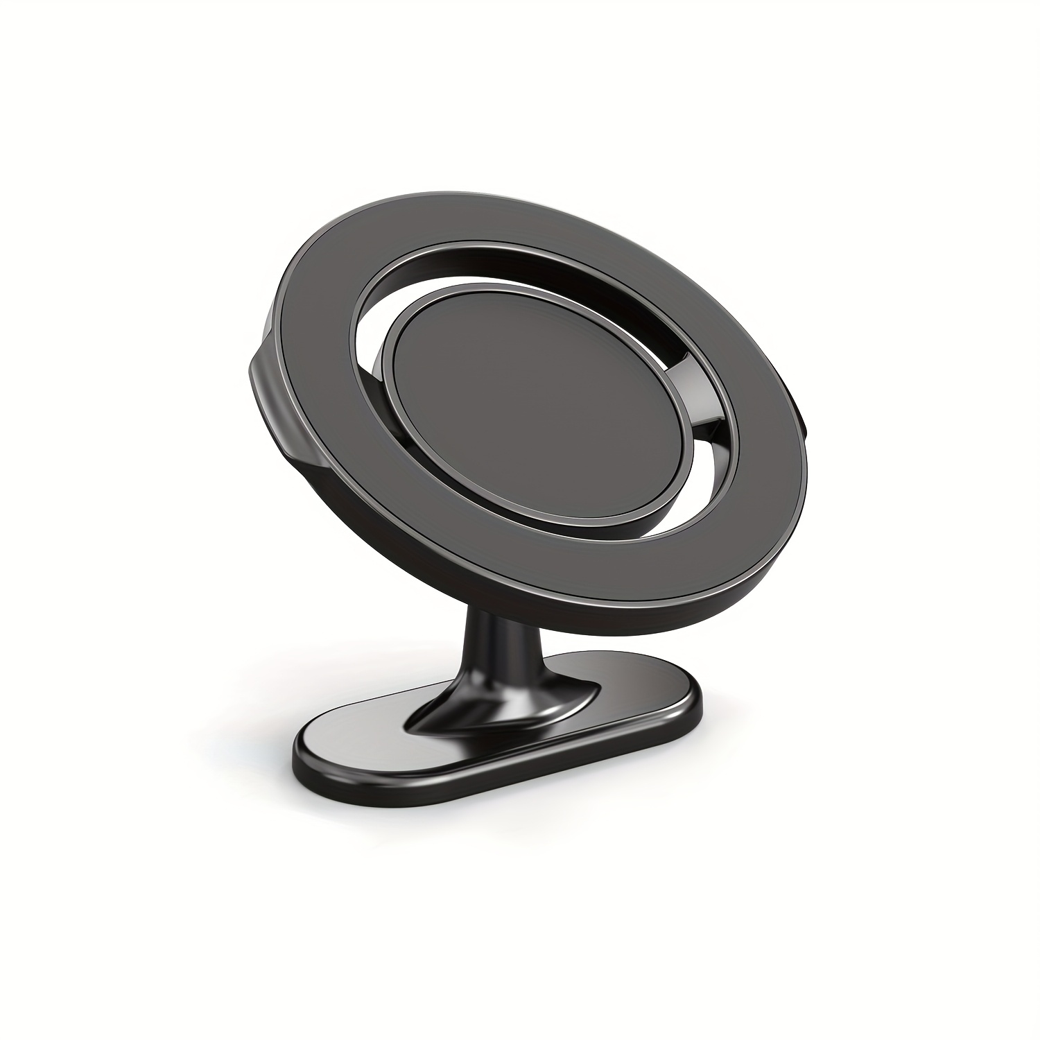TEMU Support de téléphone portable de voiture en métal pliable, rotatif à , avec base de surface incurvée et forte magnétique