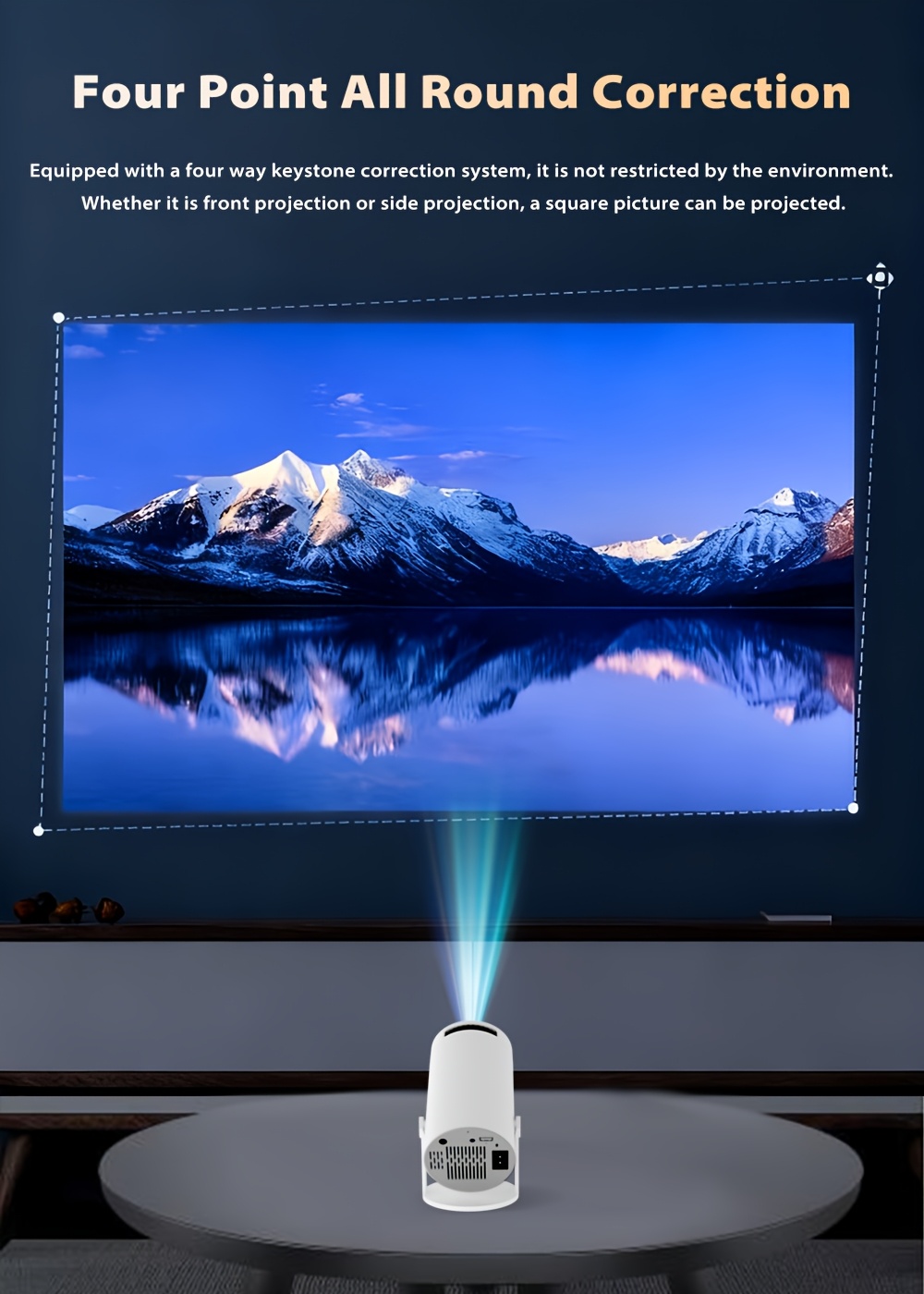 портативен 4k проектор за паметен телефон, висока осветленост за домашна  , стриминг на  ја,преносливо кино,лесен  ,елегантен проектор,висококвалитетна  ,паметен уред,трагачи на  ,љубители на филмови Детали за производот 4