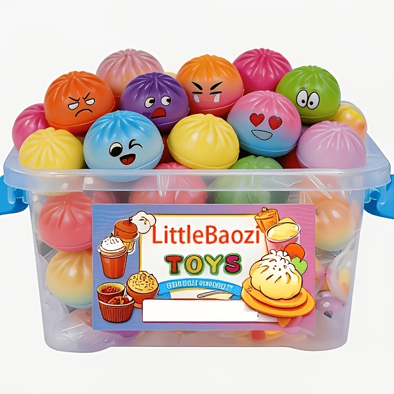 6 12 20pcs extruded toy simulated baozi toy set set of molding toys   and birthday relax and elastic rebound play educational institutions prize an   gift for parties and birthdays random color