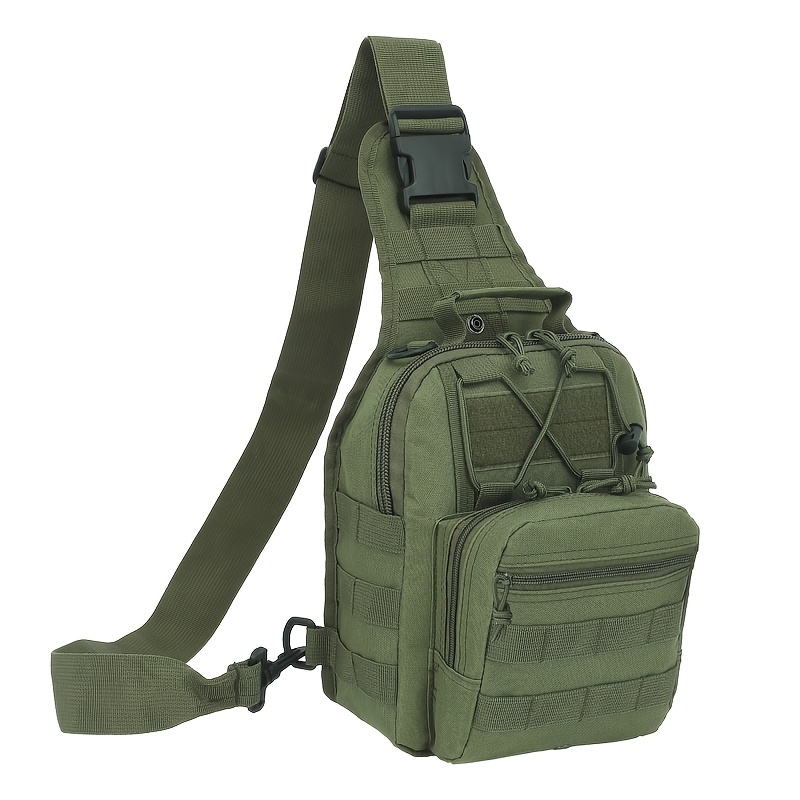 TEMU Bolso táctico de cruzado de un solo para viajes y deportes al , riñonera de pecho de gran capacidad y a , bolsa de montaje MELLO para
