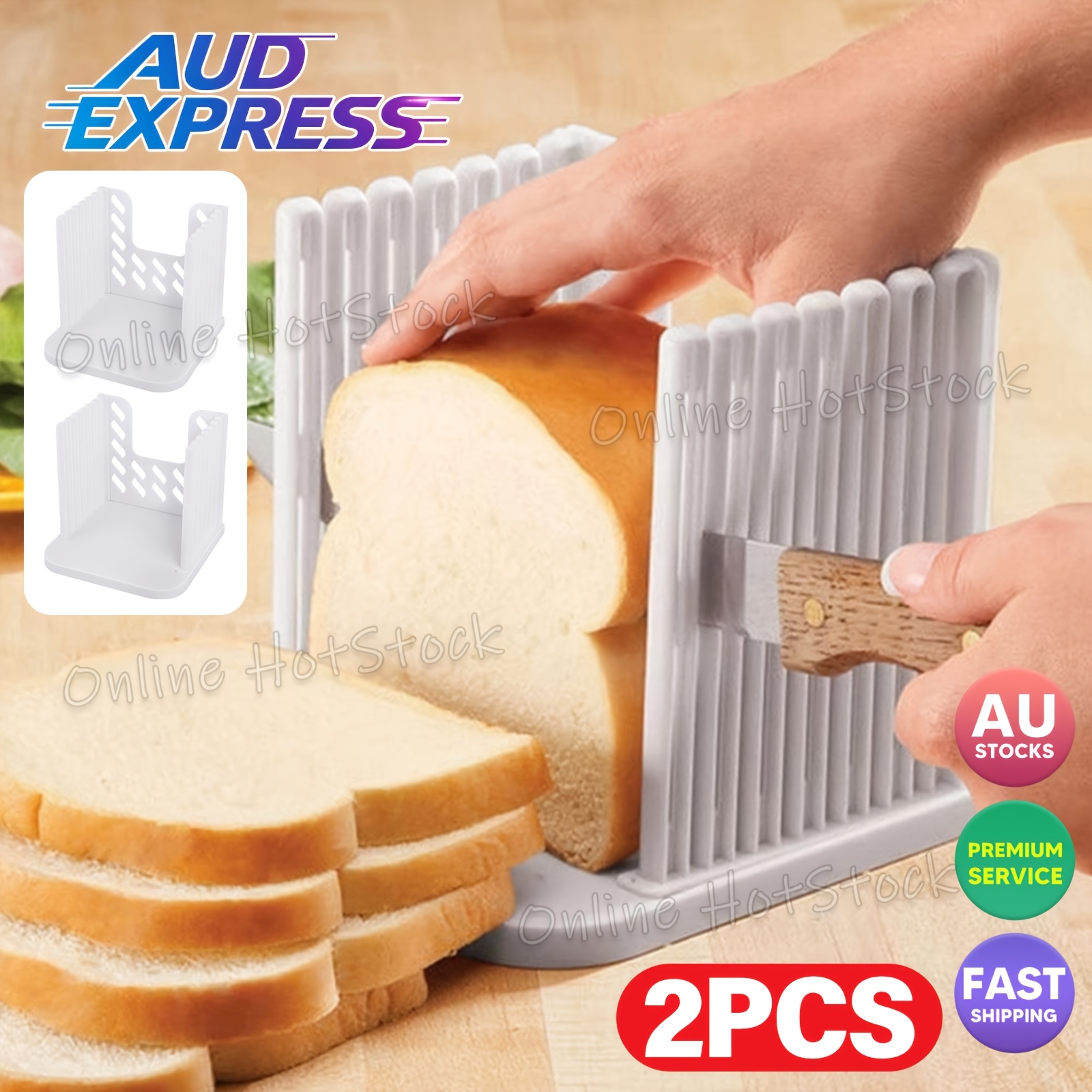 TEMU 2pcs Bread Slicing Guide Loaf Toast Sandwich Cutter Slicer Kitchen Audexpress