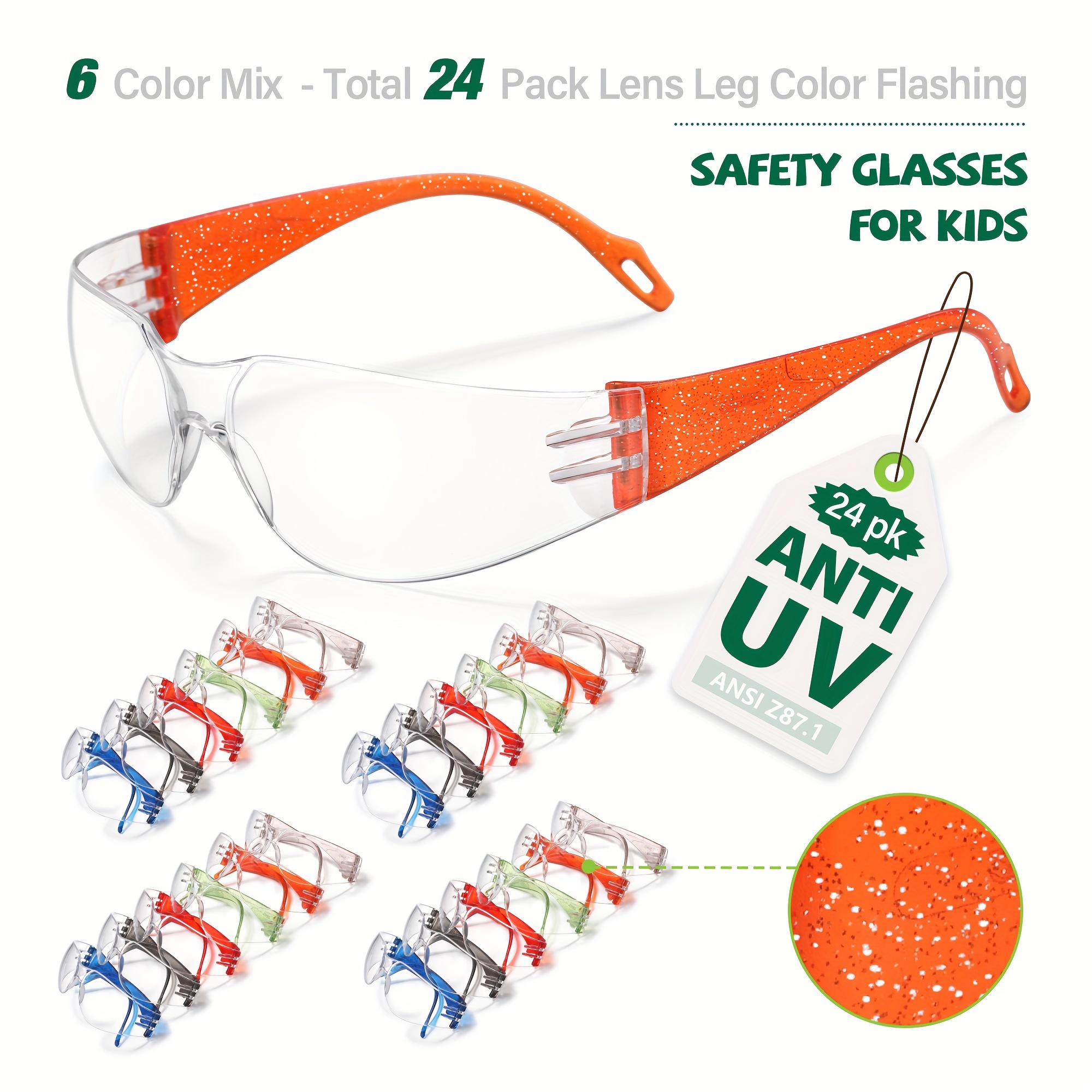 12/24 pack lunettes sécurité enfants lunettes protection Temu