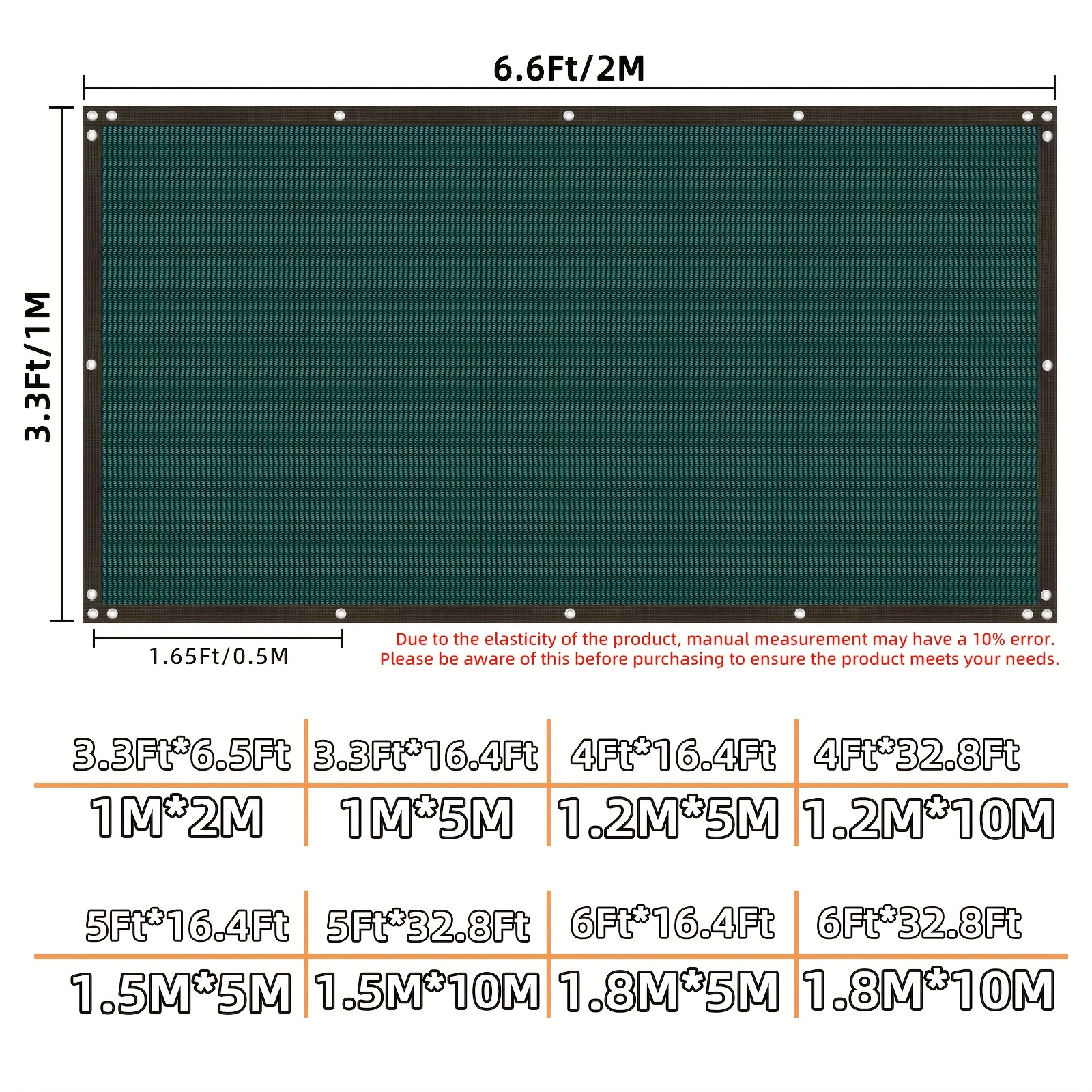 Dark Green Privacy Screen for Balconies, Designed to Shield Against And Sun, Featuring Eyelets for Easy Installation. Ideal for Decks, Patios, Backyards, Pools, And Porches (1pc)