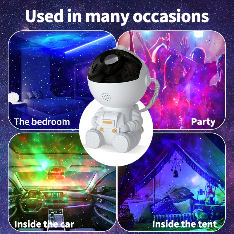 projector starry night led nebula lamp dimmable and color changing function desktop decoration infrared sensor suitable for room decorations plug supply no battery details 4