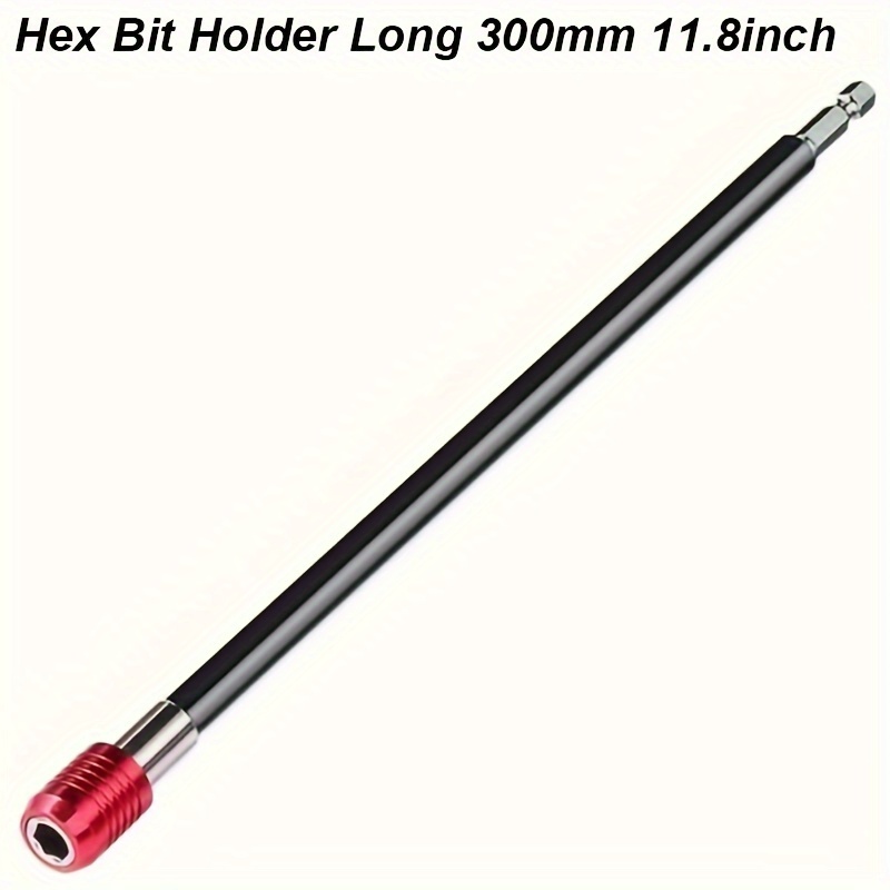 TEMU Extra-long Magnetic Hex Drill Bit Holder - Quick Release, 1/4