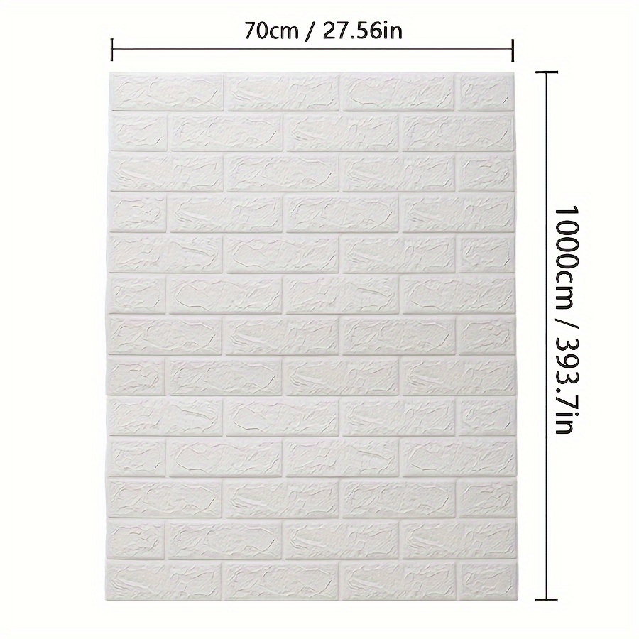 TEMU 27.56×393.7in 3d Self-stick Xpe Foam Wallpaper | Waterproof And Oilproof, Easy To Wipe, Peel And Stick Decorative Wall Stickers | For Household