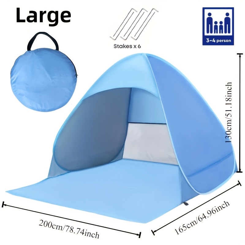 Automatic Instant Pop Up Tent Potable Beach Tent Lightweight Outdoor Uv Protection Camping Fishing Tent Sun Shelter