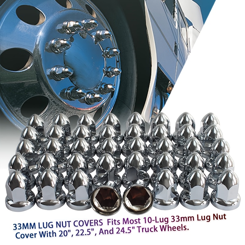 

40pcs Abs Covers, Plastic Nut Caps, Anti-rust Flanged Covers, With For Semi Trucks, Trailers,