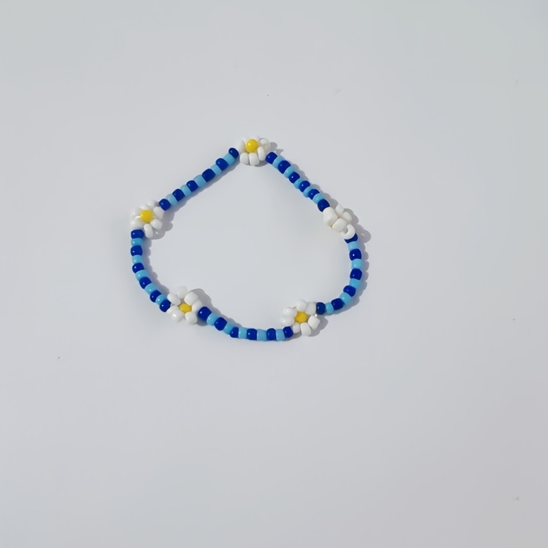 Fashionable Bohemian Style Colorful Rice Bead Elastic Bracelet