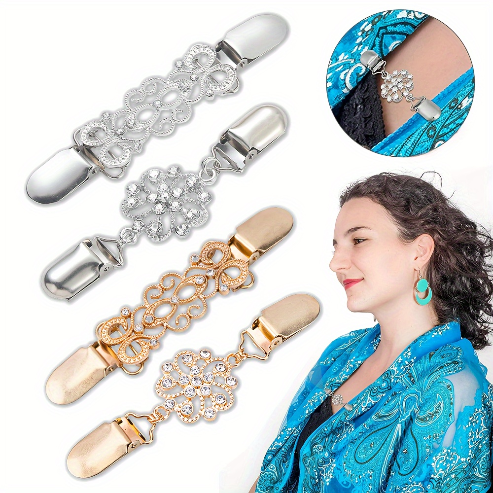 

4pcs Set For Women - In & Silvery, Knitwear Accessories, Brooches