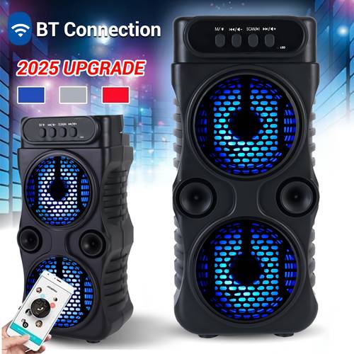 wirelss s er 2500w portable wireless s er with colorful lights double subwoofer heavy bass fm radio mp3 player support for bt tws fm usb aux tf loud stereo s ers for home outdoor party camping