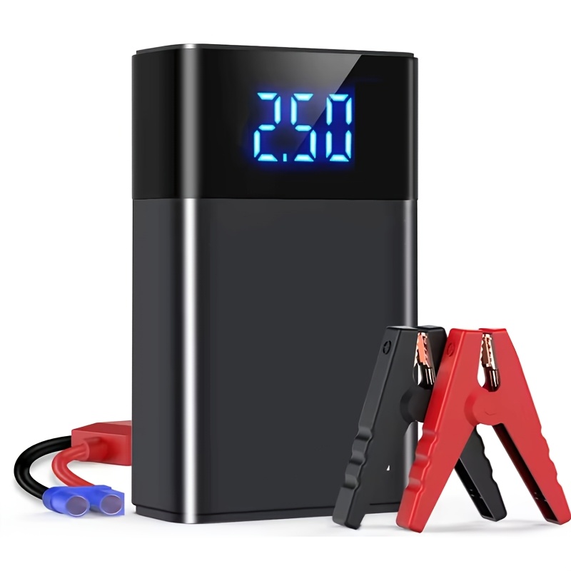 TEMU 6000mah Single Starter, Optional 8000mah -one Multifunctional Air Pump, Portable Digital Tire Inflator With Lcd Display, High-capacity Battery,