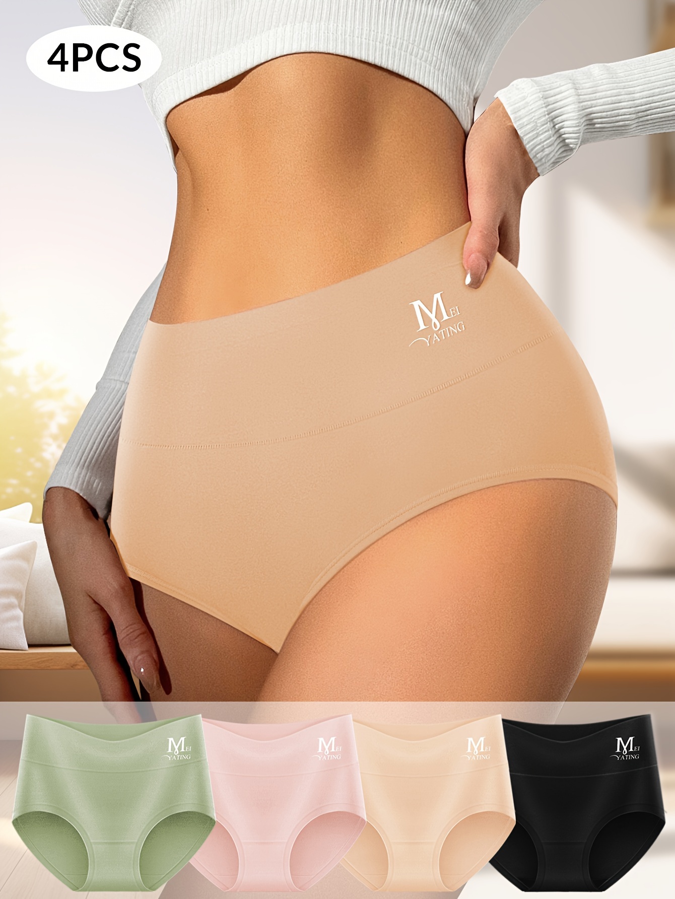 Rhinestone Decor Panties Comfy Breathable Intimates Panties - Temu
