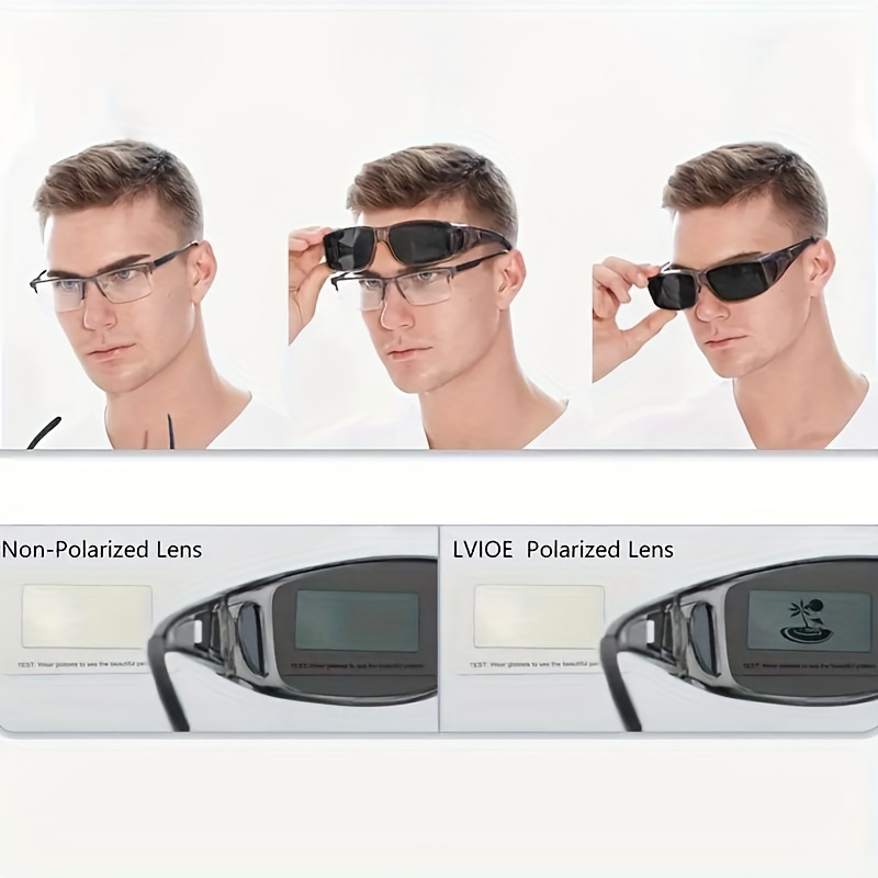 LVIOE Gafas de sol polarizadas envolventes para hombres y mujeres, se  ajustan sobre gafas graduadas con protección UV