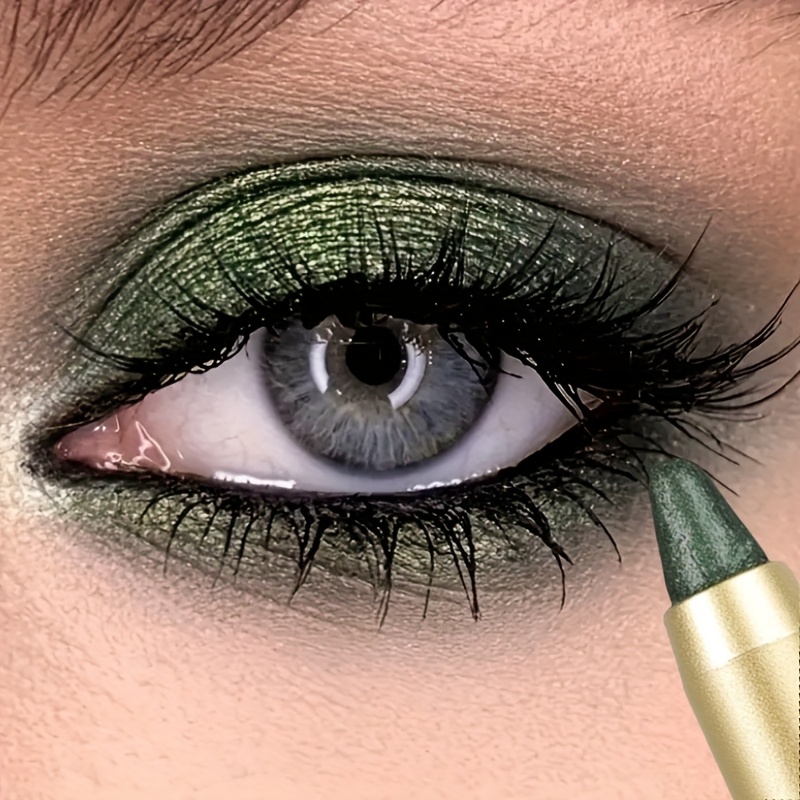 pearlescent eyeshadow pencil 12 colors lasting glitter shimmer eye highlighter purple eyeliner stick makeup tool