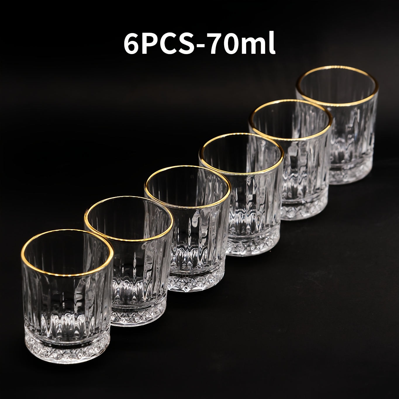 6pcs, Sword Pattern Mini Shot Glasses, 70ml Whiskey Shot Glass With Creative , Tequila-specific Glassware, Suitable For Restaurants, Parties, For Boyfriend And Father