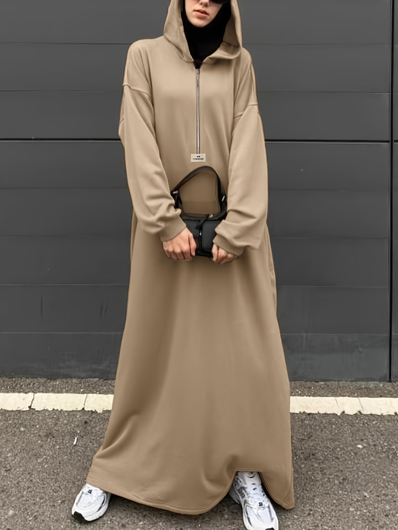 long hoodie dress sold on Temu United States