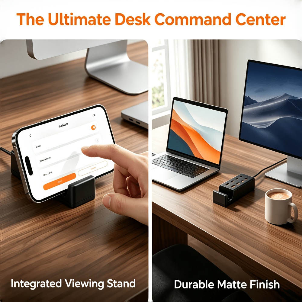 8-Port USB Charging Station with Phone Holder