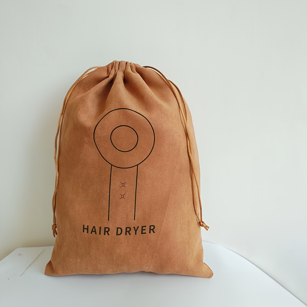 TEMU 1pc Portable Hair Dryer Drawstring Storage Bag Travel Hair Dryer Organizer- Convenient Organizer For Travel And Home Use