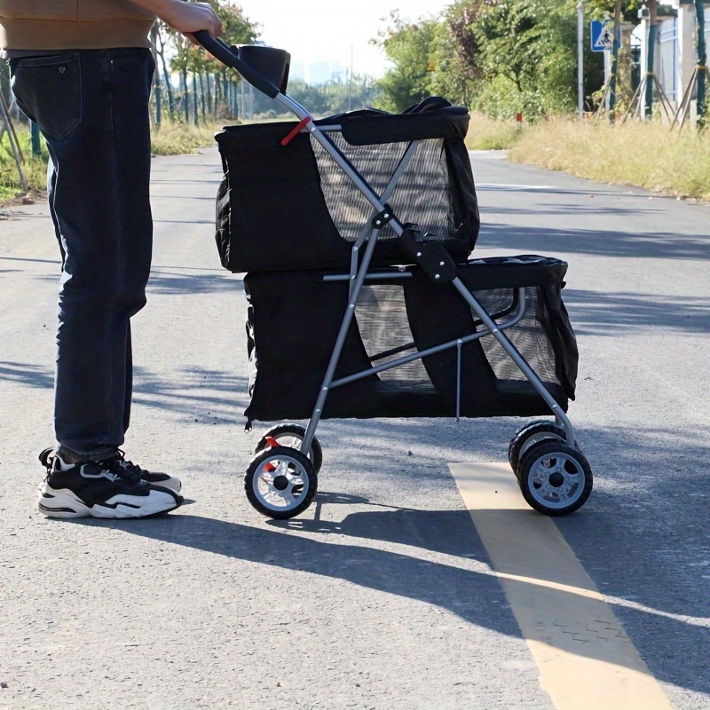 lightweight foldable portable pet stroller double - Temu