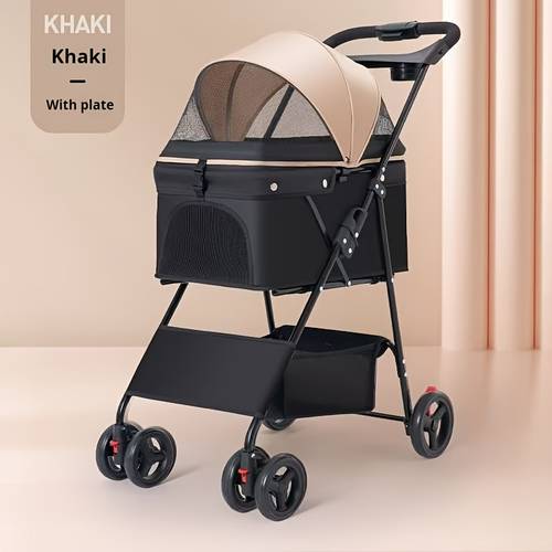 pet stroller lightweight foldable outdoor hand push cart pet outing travel cat walking dog small cart