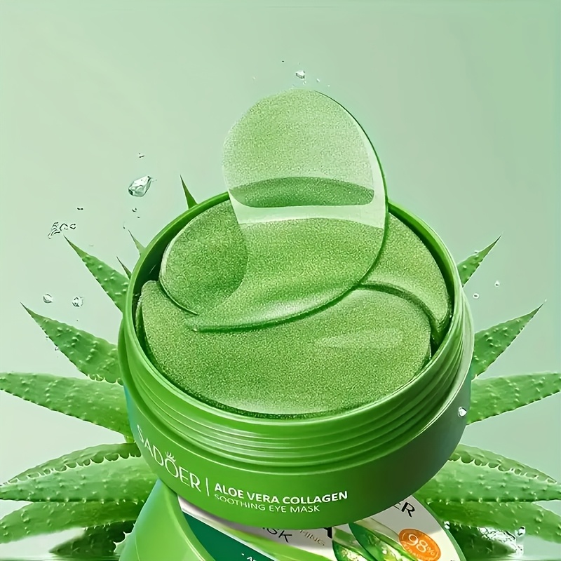 120pcs/2 Boxes of Collagen Aloe Facial Mask - Moisturizing And Nourishing Eye Care, Emitting Radiance, Improving The Appearance of Eye Light Beige, Making Eye Light Beige Soft And Smooth
