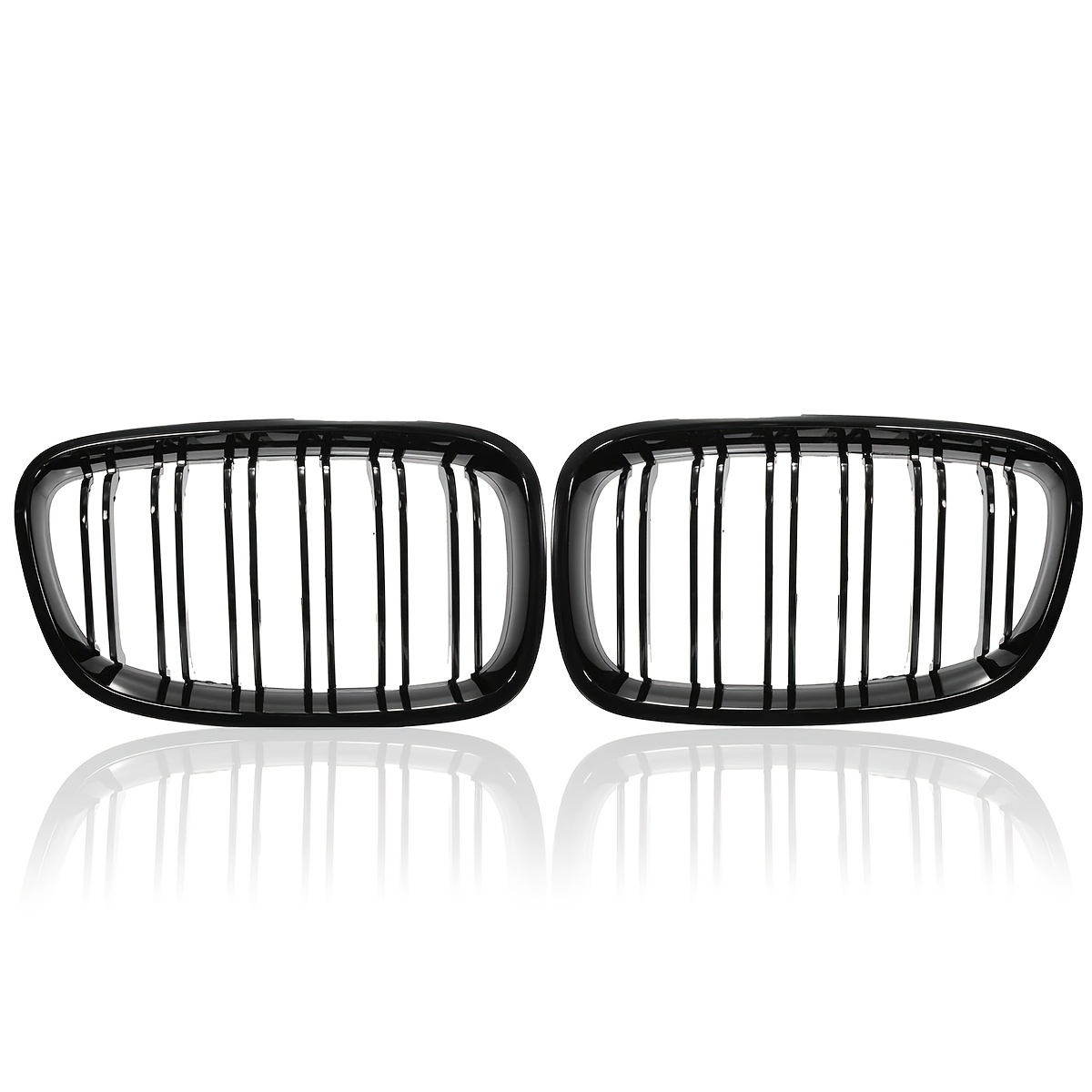 TEMU For 1 Series F20 F21 2011-2014 Double Slat Car Front Bumper Kidney Grille Hood Grills /carbon Look