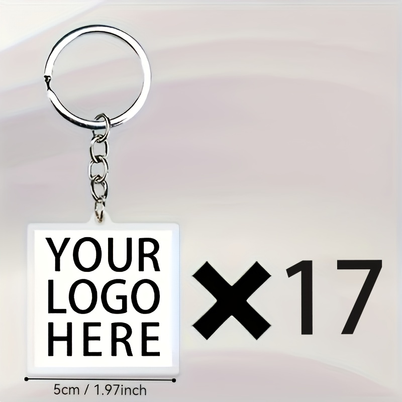 TEMU Ensemble de porte-clés en acrylique personnalisable - 17/37/50/100 pièces, étiquettes de code QR pour sociaux et paiement, informations de