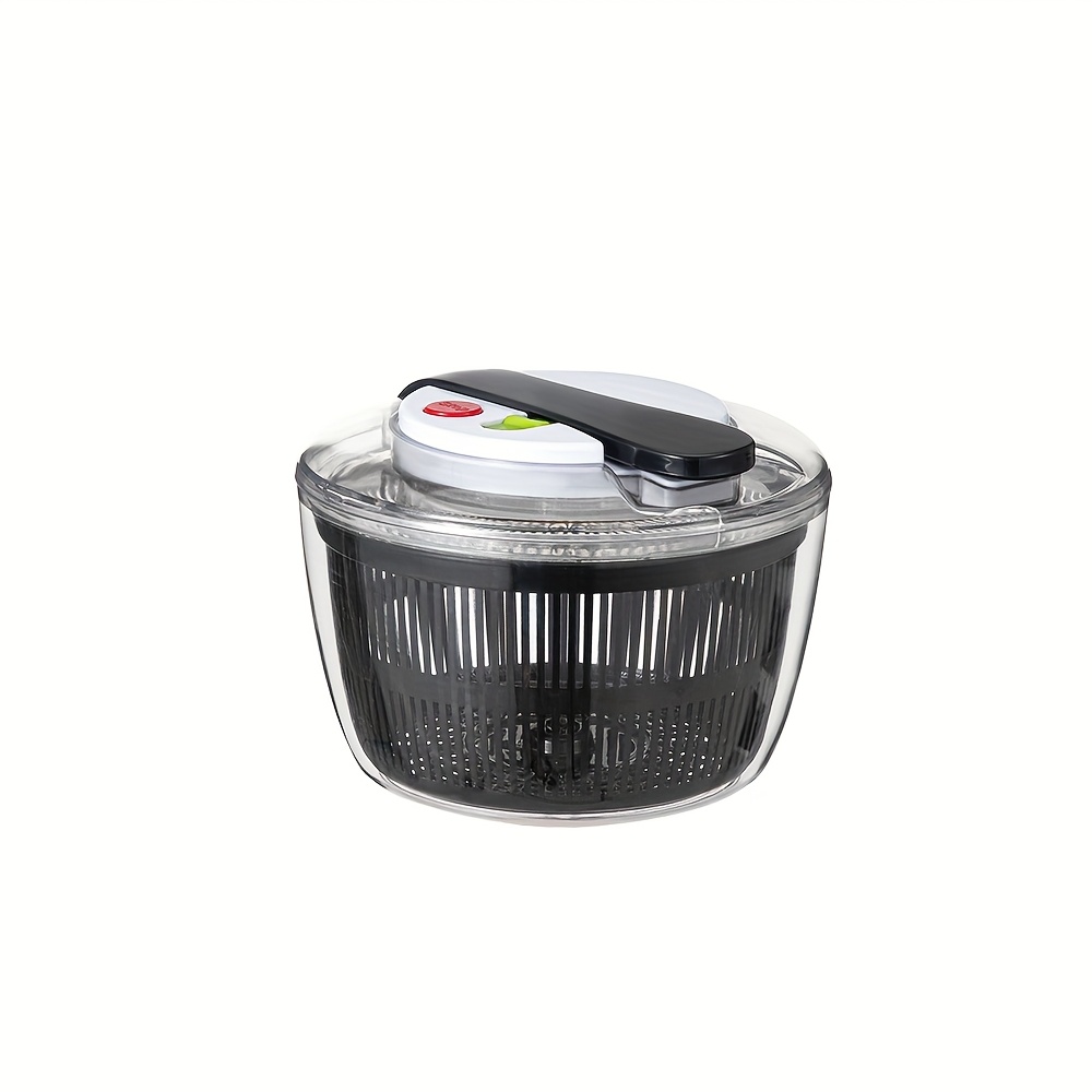1pc Multifunctional Manual Salad Spinner & Vegetable Dryer, Efficient Meal Prep Tool With Drainer Basket, Green, Time- Kitchen Gadget For And Purees, Salad Bow