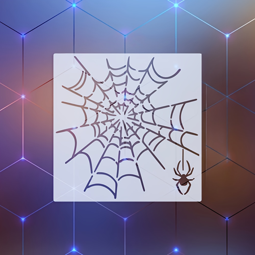6-Inch Spider Web Stencil for DIY Crafts and Decoration
