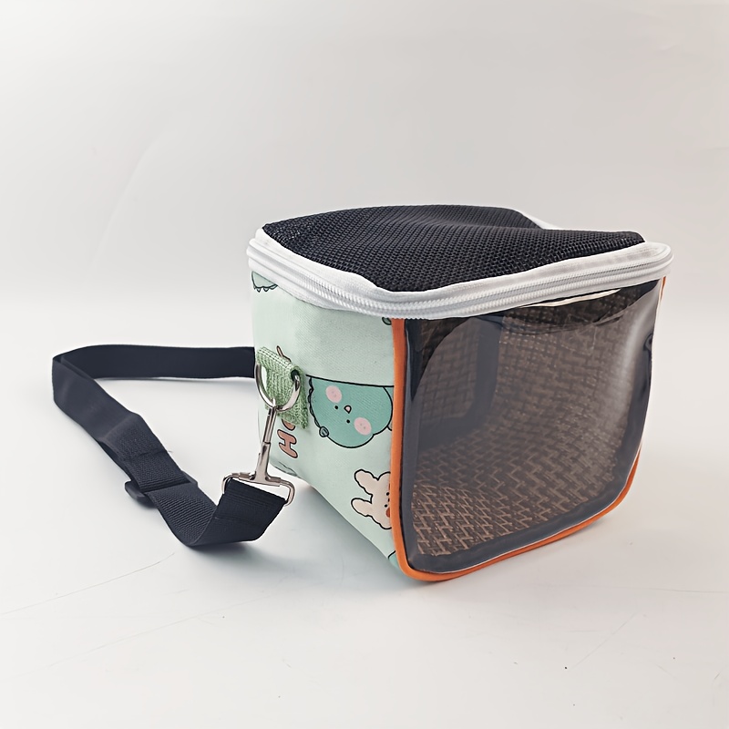 TEMU Petit sacoche portable à bandoulière pour perroquets, hamsters, lézards et phasmidés volants - Système de ventilation , transporteur à fermeture