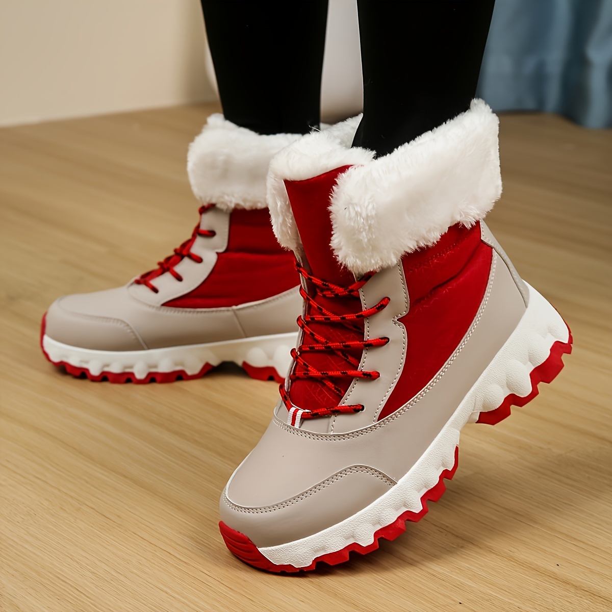 

Women's Snow Boots - Warm, Non-slip, Comfortable Casual Sneakers With Plush Lining And Tpr Sole