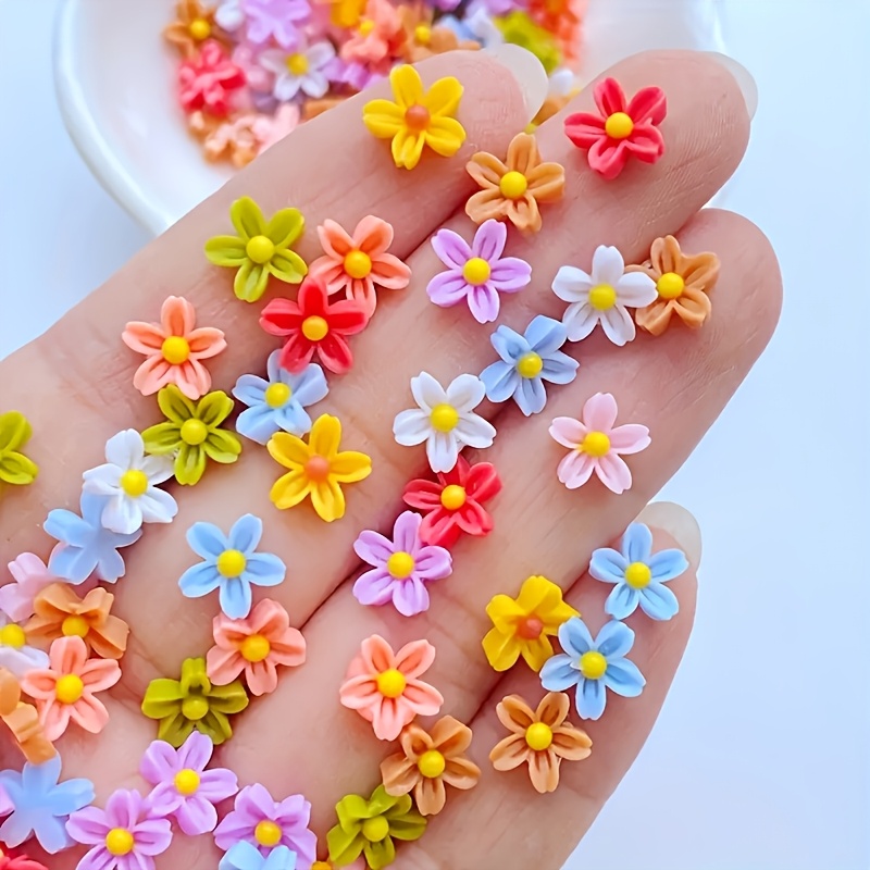Resin Daisy Nail Petal Flower Phone Case Decoration Earrings Jewelry Handmade Additions Material