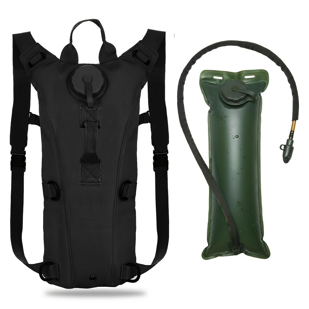 TEMU 3l Hydration Pack Water Backpack For Hiking, Running, Cycling & Camping - Adjustable Straps, Multiple Compartments, Black, Camo, Olive Style For , Durable Outdoor Gear, Hiking Accessories