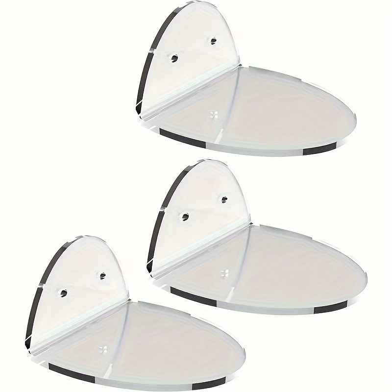 TEMU 3pcs Set Of Small Wall Shelves, Acrylic Wall Display Shelves, Small Floating Shelves For Walls