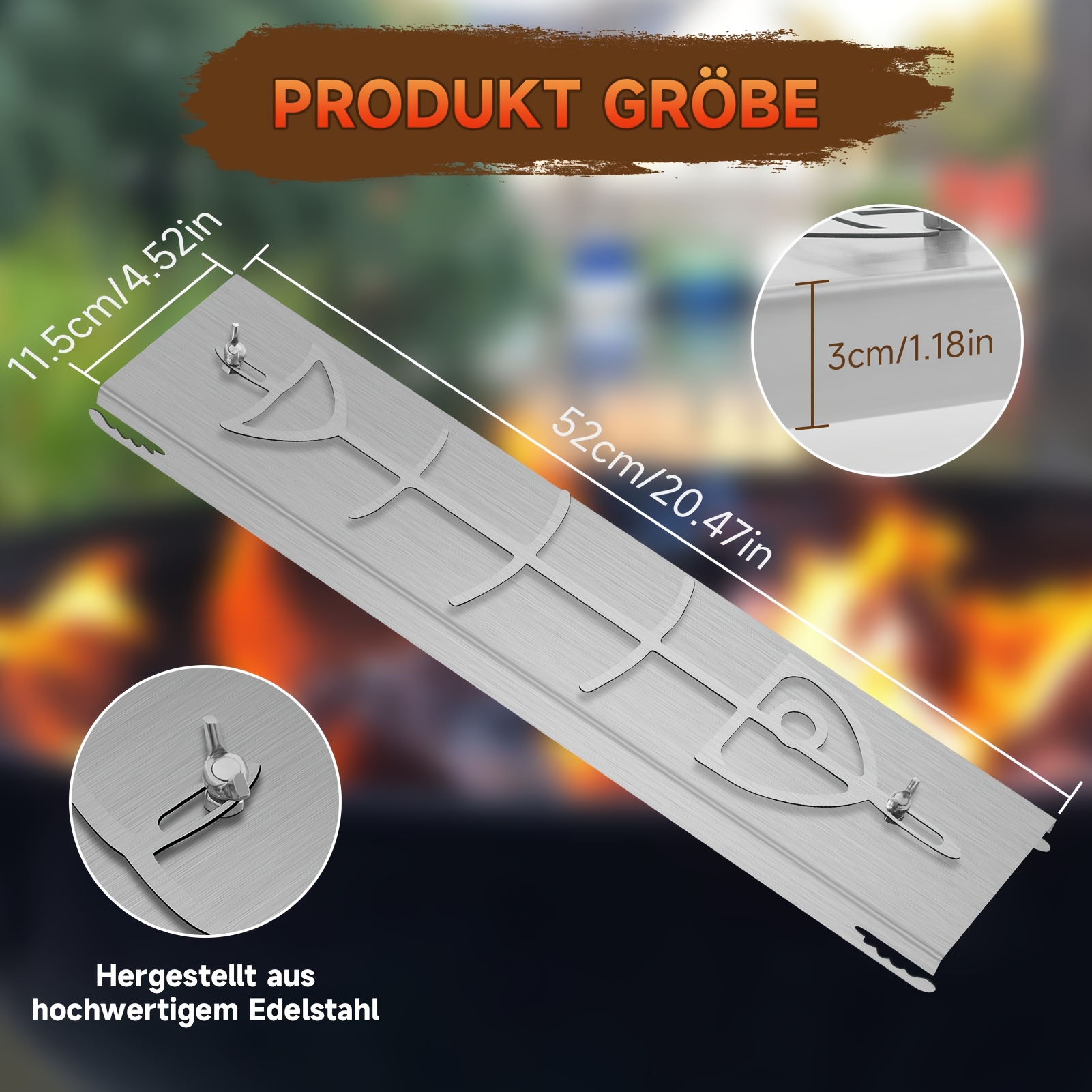 Image of Fish Grill Pan Stainless Steel Frying Pan Multipurpose Kitchen Utensils For Fish Seafood Preparation Outdoor