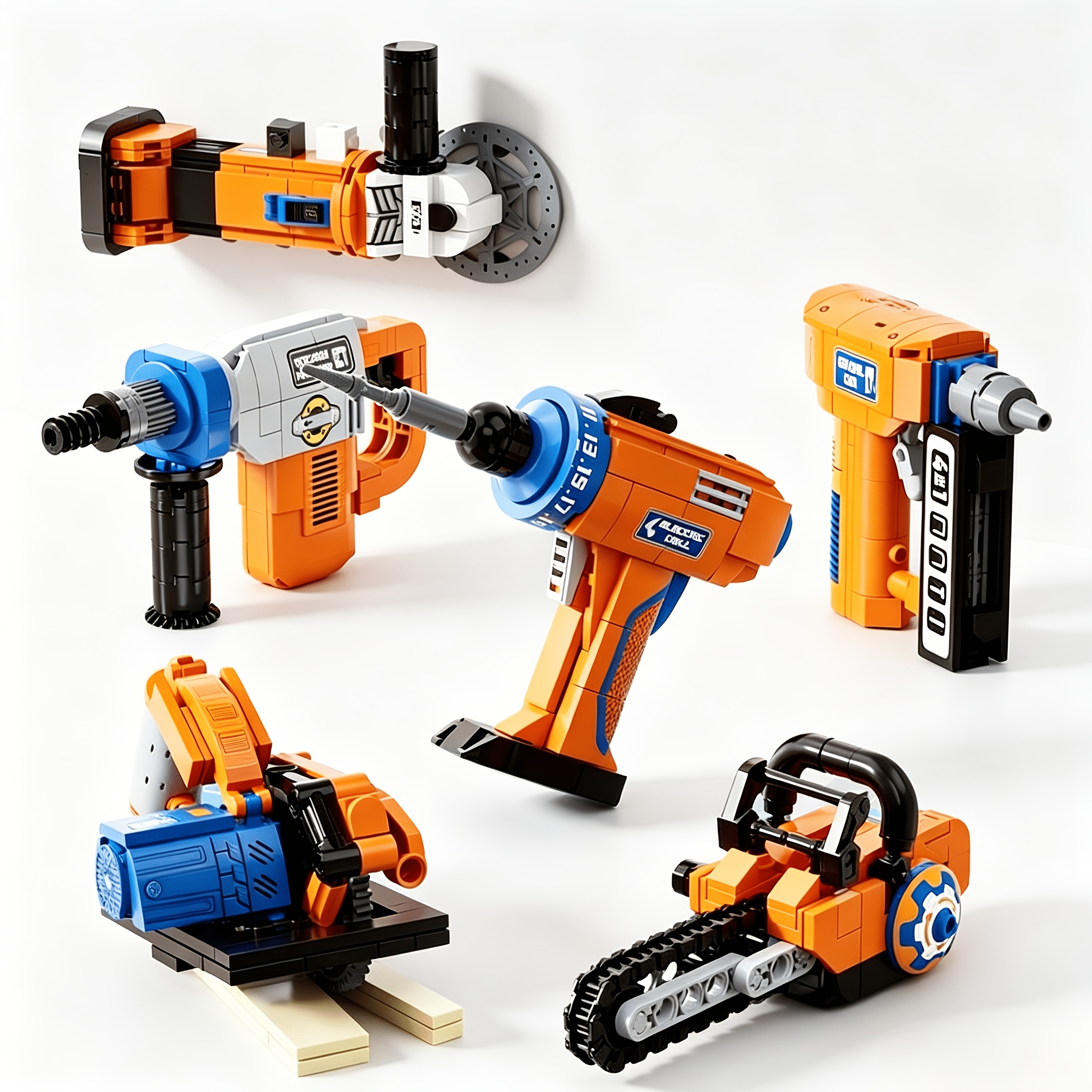 Creative Tool-themed Building Block Models, Educational Gift