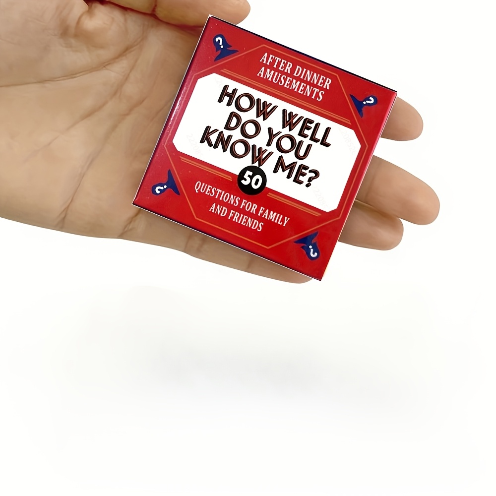 How Well Do You Know Me? - Family & Friends Game Night Card Game with 50 Fun Questions, Red Box, Perfect for Holidays, Parties, and Social Gatherings, Card Games for Party