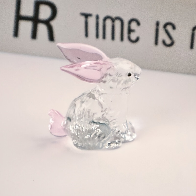 TEMU 1pc Rabbit Ornament, Exquisite Decorative Craft, Creative Gift For Girlfriend , Suitable For Living Room, Office, Bedroom Furniture Decoration,