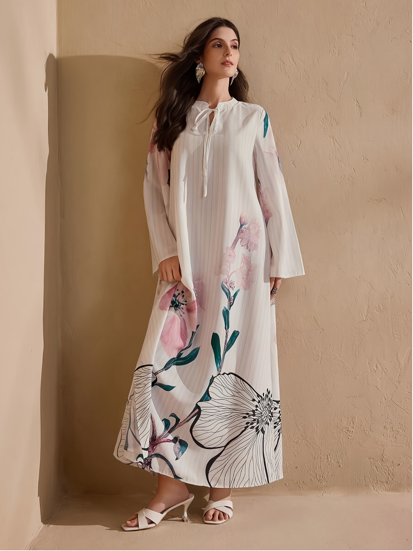 womens floral maxi dress elegant flowy party wedding guest - Temu Mauritius