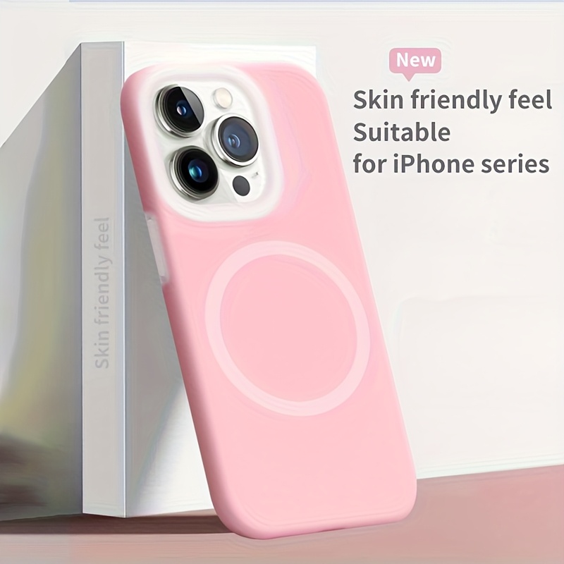 TEMU Phone Case: Magnetic Charging Skin-feel Phone Case, Suitable For Iphone 16 Pro Max, New Women's Case For 16 Pro, Liquid Silicone 15 Pro Max