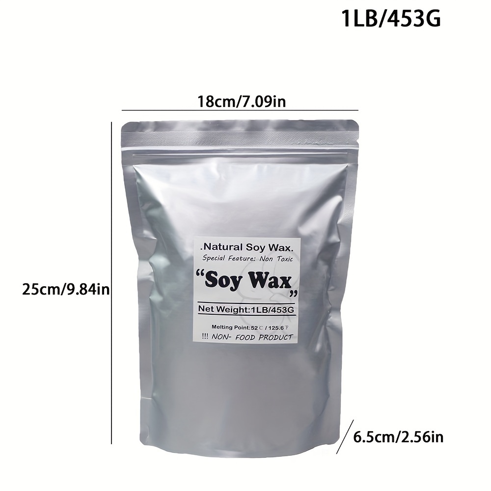 TEMU 1lb/453g Soy Wax Flakes - Ideal For Diy Aromatherapy Candles, 100% Additive-free, Natural Soy Wax Materials For Crafting And Home Decor